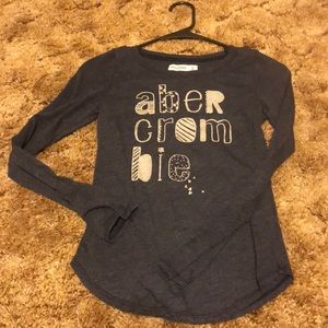 Navy Abercrombie kids long sleeve tee